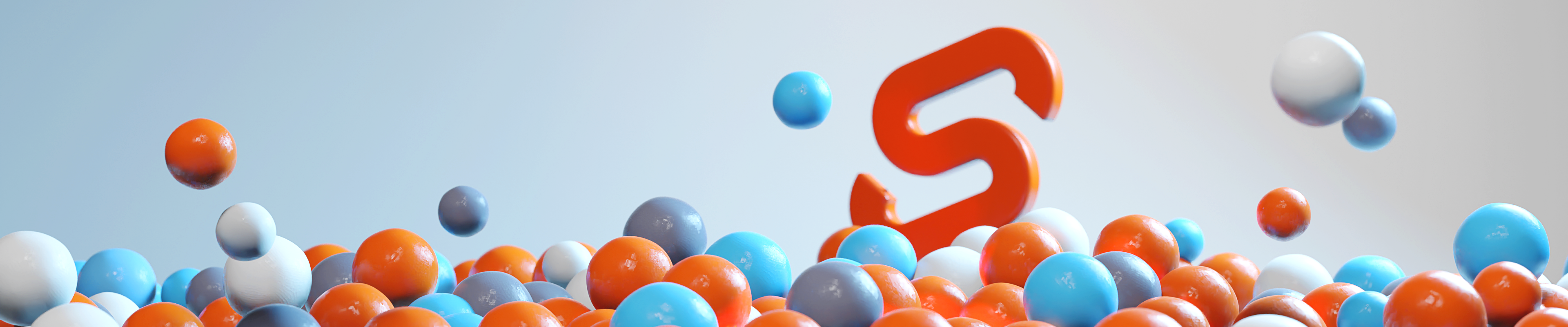 The Svelte logo in a ball pit