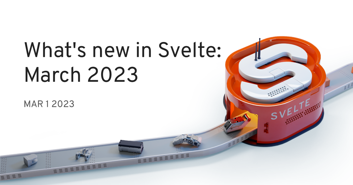 Social card for What's new in Svelte: March 2023